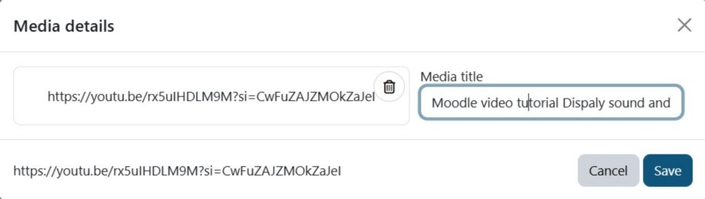 Atto URL media: step 2
